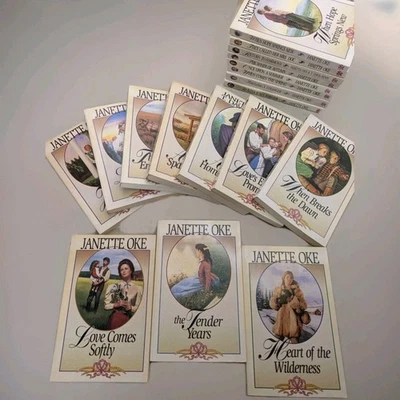Janette Oke Lot of 18 Books Women West Christian Romance Soft Bethany House Foto 1 de 4