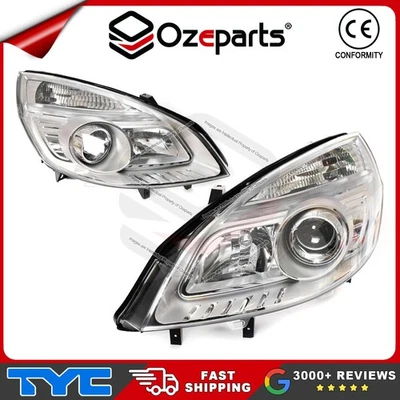 Set / Pair LH+RH Head Light Lamp (Projector) For Renault Scenic J84 05~08 Hatch - Image 1 of 4