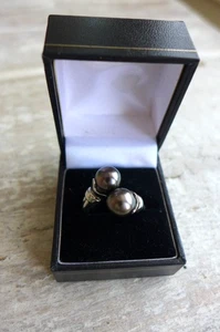 Bague ancienne moderniste danoise en argent 925 signée collector - Photo 1/9