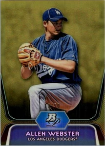2012 Bowman Platinum Prospects Gold Refractors Card #BPP47 Allen Webster /50 - Picture 1 of 1