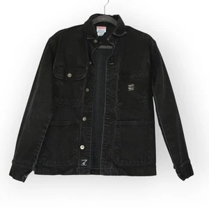 POINTER BRAND LCKing Black Denim CHORE COAT MadeInUSA WorkWear Utility FREE SHIP - Picture 1 of 15