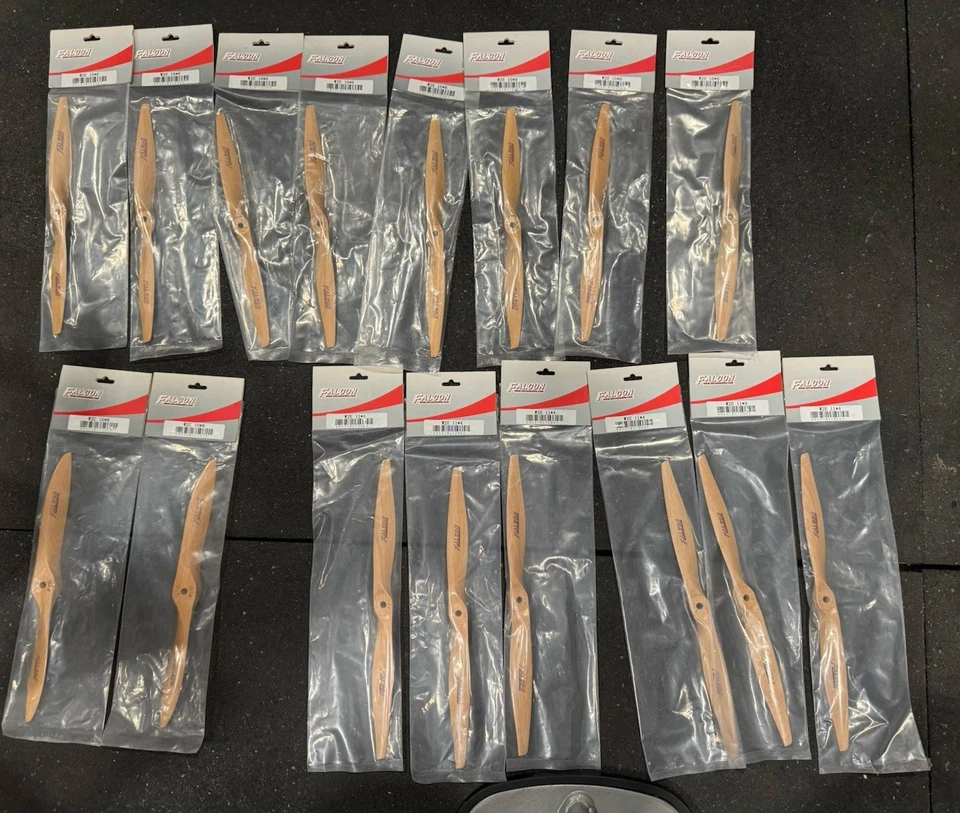 Lot Falcon Propeller Wood Prop NEW Airplane RC Hobby Electric 10x6 10x8 11x4 - Image 1 of 4