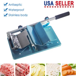 Stainless Steel Manual Meat Slicer Slicing Machine Frozen Meat Beef Bones Cutter - Picture 1 of 9
