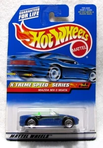 HOT WHEELS 1999 X-TREME SPEED SERIES MAZDA MX-5 MIATA BLUE GREEN INTERIOR 4/4 - Picture 1 of 3