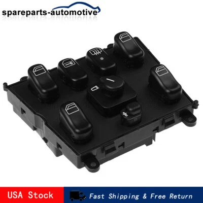 Left Window Switch 1638206610 for 1998-2003 Mercedes Benz ML320 ML430 ML500 - Image 1 of 4