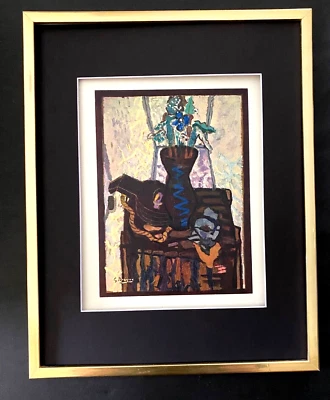 GEORGES BRAQUE + IMPRESIÓN FIRMADA IMPRESIONANTE 1948 + ENMARAÑADO Y ENMARCADO + ¡CÓMPRALO AHORA!! Foto 1 de 3