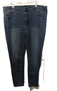 Boohoo Man Size 44R Blue Denim Stretch Skinny Men's Jeans 44/33 - Picture 1 of 12