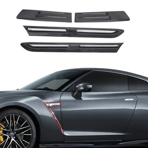 Cubierta de ventilación de guardabarros delantero de fibra de carbono real para Nissan GTR R35 2008-2016 - Imagen 1 de 14