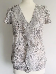 NEXT Paisley Frill Top Sz 10 UK. Good Condition - Picture 1 of 4