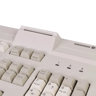 Cherry G81-8010LQAUS 104-Key PS/2 Keyboard w/9-pin Serial Port Smart Card Reader - Image 1 of 3