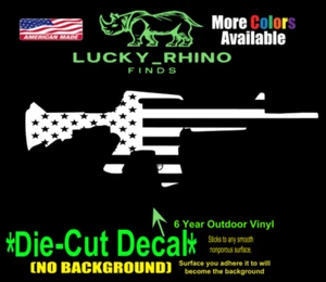 AR-15 Gewehr USA Rechte 2A Verfassung Auto Fenster Vinyl Aufkleber Autoaufkleber - Bild 1 von 3