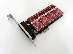 Atcom AXE400P-04 4 Port Analog PCI-E Asterisk Card with 0 FXS 4 FXO - Picture 1 of 1