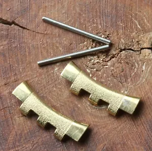 Gold 18mm Endstück Paar für 7-reihiges NSA Schweizer Armband NSA Vintage Uhrenband NOS - Bild 1 von 4