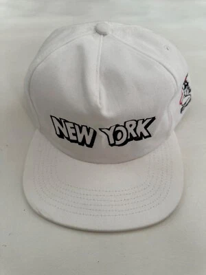 Stussy New York Logo Graphic White Adjustable Snapback Cap Hat One Size - Image 1 of 4