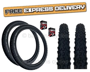 Schwalbe BLACK JACK 24 x 1.90 Mountain Bike Black Off Road Knobby TYRE s TUBE s - Picture 1 of 18