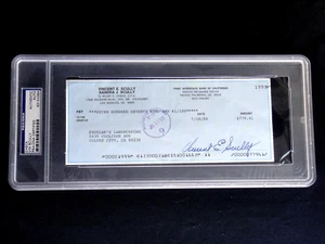 VIN SCULLY PSA/DNA CERTIFIED SIGNED 1986 CHECK AUTOGRAPH LA DODGERS HOF - Picture 1 of 4