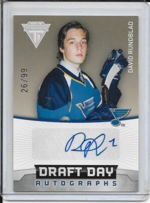 2011-12 Titanium David Rundblad Draft Day Auto # 29 #d/99 - Image 1 of 2