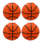 3 Pcs Lanternes En Papier De Basket-ball Décorations Pliables Abat-jour
