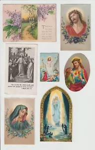 Lot Religious Holy Card Assortment Bible Baby Jesus Paper Scrap Vintage Antique - Picture 1 of 2