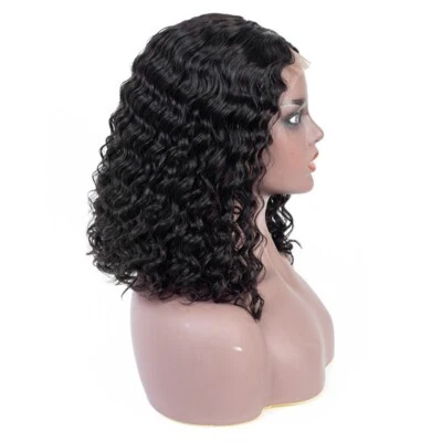 Peluca BOB con cierre de encaje recta/rizada 150 % densidad 100 cabello humano virgen  Foto 1 de 4