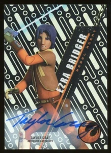 2016 Topps Star Wars High Tek Autograph Animated Series Taylor Gray Ezra Bridger - Picture 1 of 3