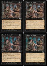 MTG: DIABOLIC SERVITUDE Urza's Saga UNCOMMON; played, Excellent condition x4
