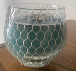 VTG 6-12 Brand CANDLE aqua/ White Mesh Netting - Patio Lite - Union CARBIDE mcm - Picture 1 of 19