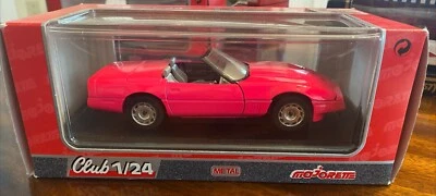 Majorette Club 1:24 Scale Pink Chevrolet Corvette Roadster 4204 - 1986. See Des. - Image 1 of 4
