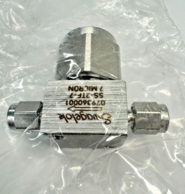 Swagelok SS-2TF-7, 1/8" Tee-Type Particulate Filter, 7-Micron, Tube Fitting - Image 1 of 4