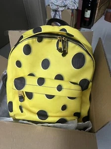 MOSCHINO X JEREMY SCOTT | backpack bag sponge bob cute yellow dot bag rare - Picture 1 of 4