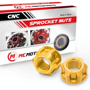 Billet Rear Axle Sprocket Nuts Gold For Multistrada 1200 S Pikes Peak 13 14 - Bild 1 von 6
