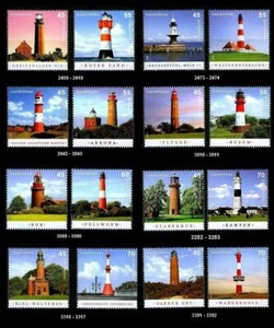 16 Leuchttürme ** (8 komplette Sätze) postfrisch einwandfrei #S - Bild 1 von 1