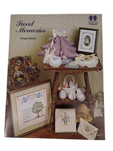 Vintage 1981 Sweet Memories Counted Cross Stitch Booklet Leaflet Patterns - Picture 1 of 3