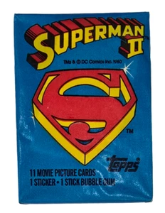 1980 Topps Superman II Movie Wax Pack (11 Cards) - Zdjęcie 1 z 1