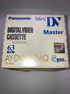 MINI DV Tapes Panasonic Digital Video Cassette 63 ME AY-DVM63MQ (5 PACK) - Picture 1 of 4
