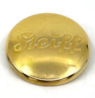 Plaque bouton d'oreille Giant Studio Steiff or ID 7 cm 2,75 pouces de diamètre rare nouveauté
