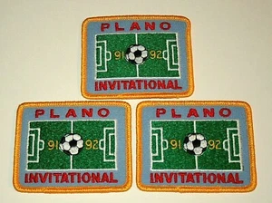 3 Plano Texas Invitational Tournament Local Soccer 1991-1992 NOS Patch Neu  - Bild 1 von 1