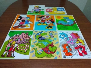 Vtg Playskool Wooden Puzzles Disney Rugrats Nosy Bears Hanzel Gretel Lot of 8 - Picture 1 of 14
