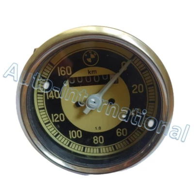 RÉPLICA BMW SPEEDO 0-160 KMPH CAJA METÁLICA CARA BLANCA SE ADAPTA A BMW R25 R26&R50-51 Foto 1 de 4