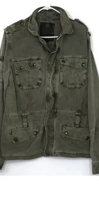 LUCKY BRAND Jacket Mens LargeField Coat Army Green Utility Pockets - Picture 1 of 6