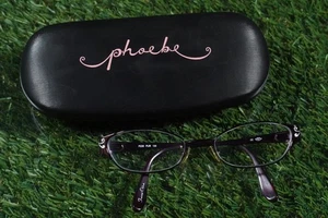 PHOEBE COUTURE P235 EYEGLASSES 49-17-130 PUR PURPLE FRAME ONLY WITH CASE ~ VGC - Picture 1 of 12