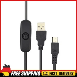 USB-auf-Micro-USB-Kabel mit Ein-/Aus-Schalter, Ladegerät, Netzkabel für Raspberr - Afbeelding 1 van 4
