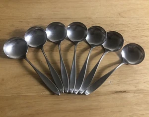 Towle Lauffer 18/8 DESIGN 2 Germany Soup Spoons Lot Of 7 (L) - Picture 1 of 4