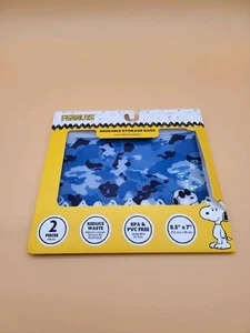 Peanuts New 2024 Snoopy Reusable Storage Bags 2 Piece Blue Camo - Picture 1 of 13