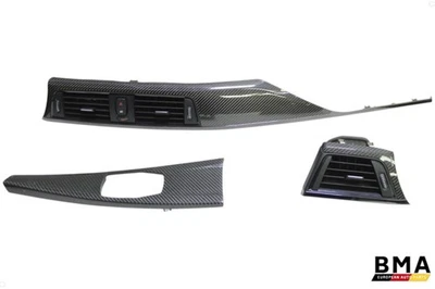 BMW M3 M4 F80 F82 Carbon Fiber Interior Trim Panel Set (3) 2015 - 2020 OEM - Image 1 of 4