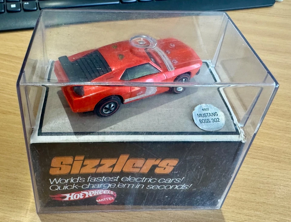 Scarce Hot Wheels Redlines Sizzlers Ford Boss Mustang Original Packaging No Res! - Image 1 of 4
