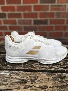 Babolat SFX3 All Court Wimbledon Tennisschuhe weiß Größe 12 US Michelin Sohlen M5 - Bild 1 von 12