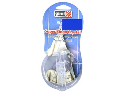 Appendino A Ventosa Gimi Bingosuper Trasparente Made In Italy  - Immagine 1 di 3