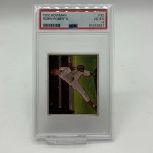 Robin Roberts 1950 Bowman #32 HOF PSA 4 Philadelphia Phillies Whiz Kids - Picture 1 of 4
