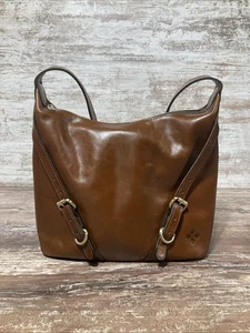 Patricia Nash Damen Leder Reißverschluss Top Handle Tote Handtasche Cognac Braun - Bild 1 von 19